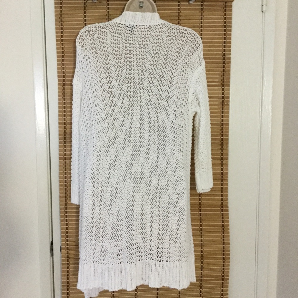 Talbots White Open Cardigan Size Small - image 2
